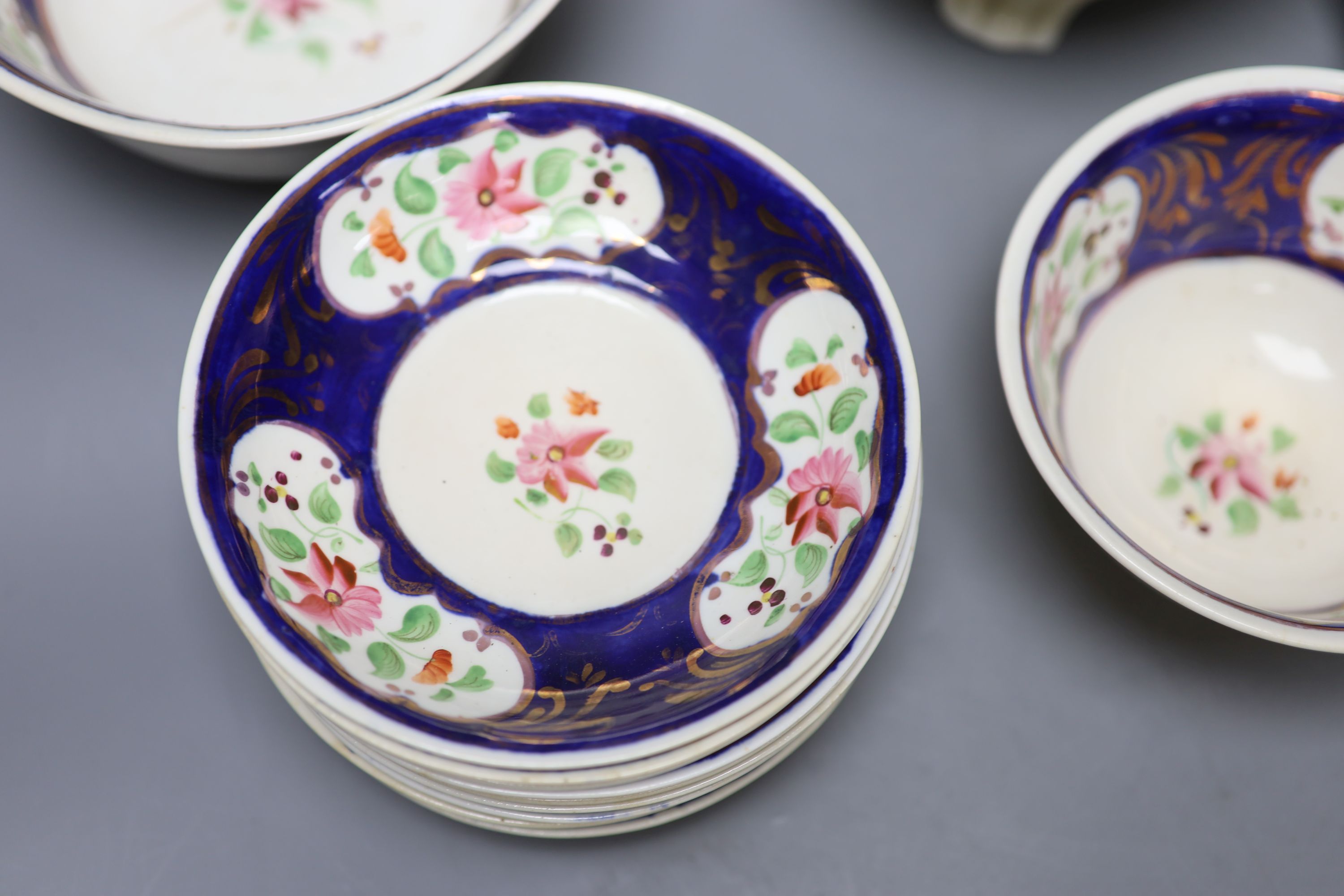 A Victorian Continental porcelain teaset